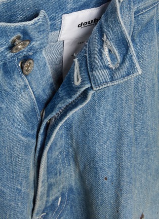 Detail View - Click To Enlarge - DOUBLET - Medium Wash Paint Splatter Cotton Jeans