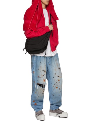 Figure View - Click To Enlarge - DOUBLET - Medium Wash Paint Splatter Cotton Jeans