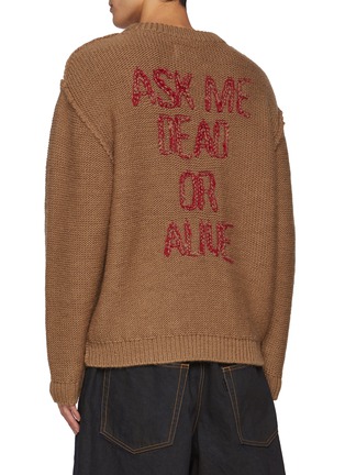 Back View - Click To Enlarge - DOUBLET - Zombie Head Slogan Wool Sweatshirt