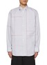 Main View - Click To Enlarge - DOUBLET - Frankenstein Panel Collar Embellished Cotton Shirt