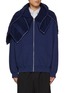 Main View - Click To Enlarge - DOUBLET - Onsen Towel Motif Zip Up Cotton Jacket