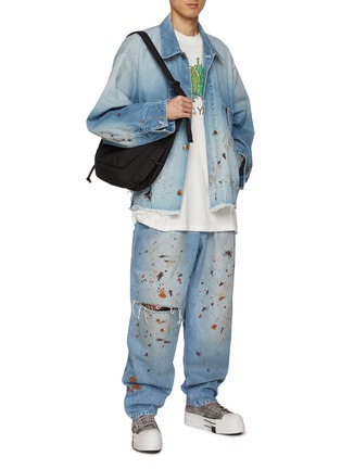 Figure View - Click To Enlarge - DOUBLET - Paint Splatter Denim Overshirt