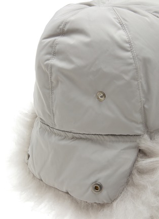 Detail View - Click To Enlarge - YVES SALOMON - Lamb Fur Aviator Hat