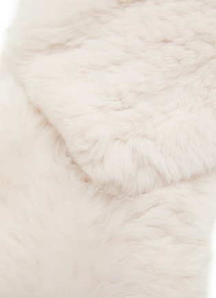 Detail View - Click To Enlarge - YVES SALOMON - Knitted Rex Rabbit Fur Scarf