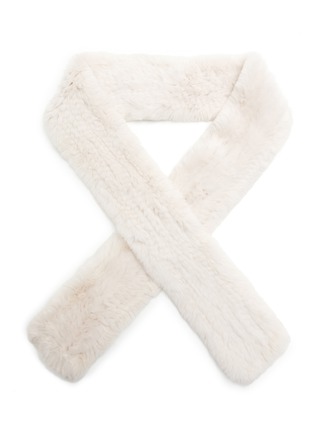 Main View - Click To Enlarge - YVES SALOMON - Knitted Rex Rabbit Fur Scarf