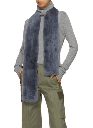 Figure View - Click To Enlarge - YVES SALOMON - Rex Rabbit Fur Scarf