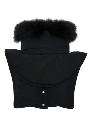 Detail View - Click To Enlarge - YVES SALOMON - Padded Bib Fox Fur Collar