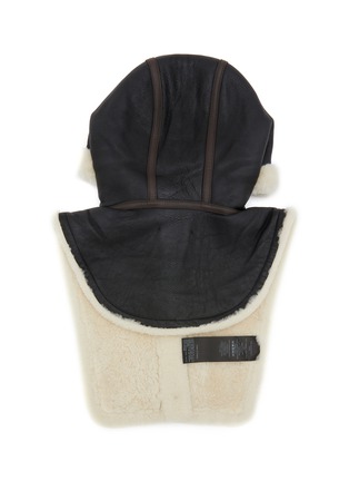 Detail View - Click To Enlarge - YVES SALOMON - Hooded Lamb Shearling Collar