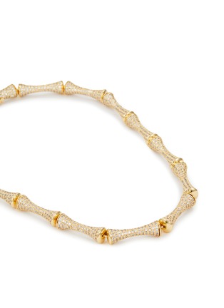 Detail View - Click To Enlarge - EDDIE BORGO - Bambù 12k Gold Plated Brass Pavé Necklace