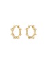 Main View - Click To Enlarge - EDDIE BORGO - Bambù 12k Gold Plated Brass Huggie Hoop Earrings