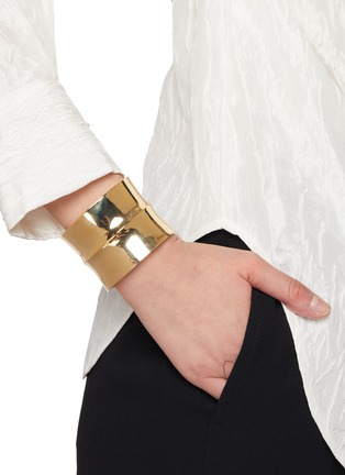 Figure View - Click To Enlarge - EDDIE BORGO - Bambù 12k Gold Plated Brass Bangle Bracelet