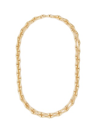 Main View - Click To Enlarge - EDDIE BORGO - Bambù 12k Gold Plated Brass Small Link Necklace