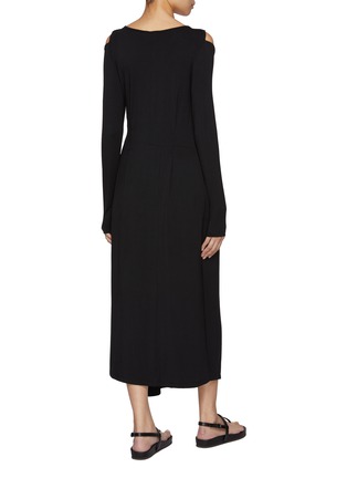 Back View - Click To Enlarge - DETERM - Collagen Shoulder Slit Draped Dress