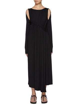 Main View - Click To Enlarge - DETERM - Collagen Shoulder Slit Draped Dress