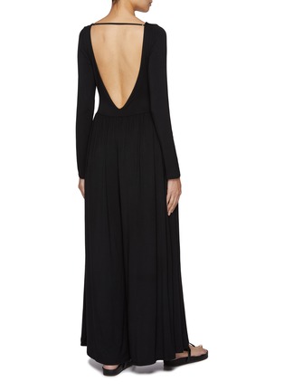 Back View - Click To Enlarge - DETERM - Collagen V-Back Wide Leg Jumpsuit