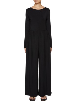 Main View - Click To Enlarge - DETERM - Collagen V-Back Wide Leg Jumpsuit