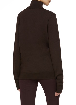 Back View - Click To Enlarge - THE FRANKIE SHOP - Eve Turtleneck Wool Sweater