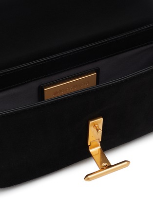 Detail View - Click To Enlarge - JOY GRYSON - Mini Tribeca Satchel Suede Shoulder Bag