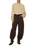 Figure View - Click To Enlarge - LEMAIRE - Belted Tapered Cotton Linen Pants