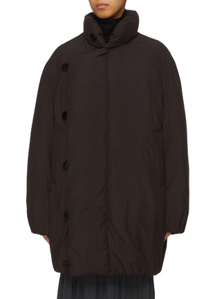 Main View - Click To Enlarge - LEMAIRE - Stand Collar Cotton Blend Long Puffer Jacket