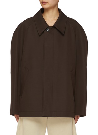 Main View - Click To Enlarge - LEMAIRE - Oversized Wool Cotton Blend Car Jacket