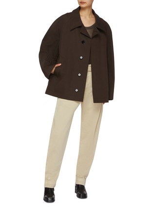 Figure View - Click To Enlarge - LEMAIRE - Oversized Wool Cotton Blend Car Jacket