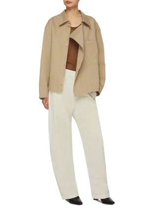 Figure View - Click To Enlarge - LEMAIRE - Multi-Topstitch Cotton Pants