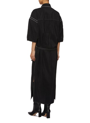 Back View - Click To Enlarge - LEMAIRE - Embroidered Asymmetrical Shirt Dress