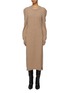 Main View - Click To Enlarge - LEMAIRE - Twisted Sleeve Crewneck Knit Midi Dress