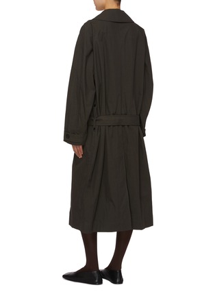 Back View - Click To Enlarge - LEMAIRE - Tibetan Wide Collar Cotton Blend Trench Coat