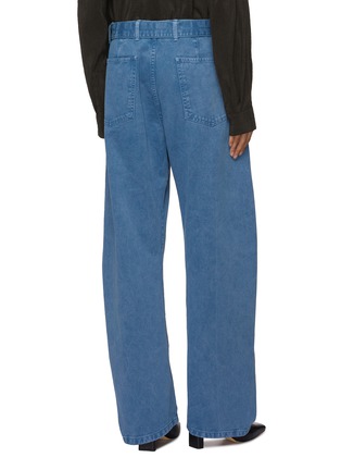 Back View - Click To Enlarge - LEMAIRE - Twisted Belted Medium Wash Jeans