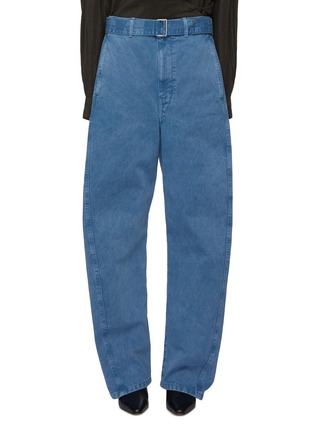 Main View - Click To Enlarge - LEMAIRE - Twisted Belted Medium Wash Jeans