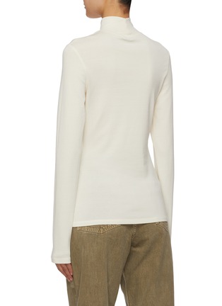 Back View - Click To Enlarge - LEMAIRE - Ribbed Cotton Knit Turtleneck