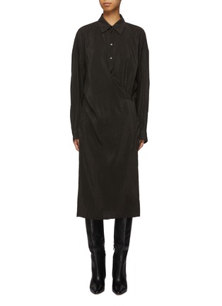 Main View - Click To Enlarge - LEMAIRE - Straight Collar Twisted Dress