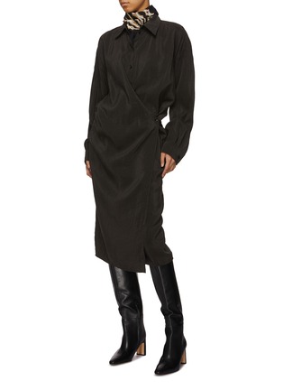 Figure View - Click To Enlarge - LEMAIRE - Straight Collar Twisted Dress