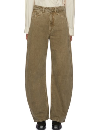 Main View - Click To Enlarge - LEMAIRE - High Rise Curved Cotton Trousers