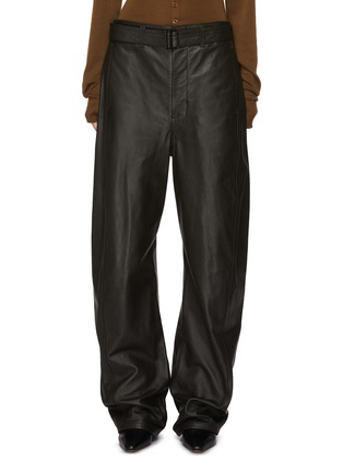 Main View - Click To Enlarge - LEMAIRE - Belted Twisted Leather Pants