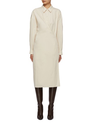 Main View - Click To Enlarge - LEMAIRE - Twisted Cotton Shirt Dress