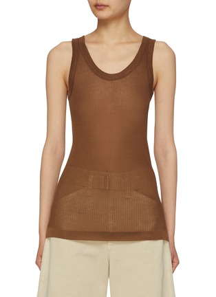 Main View - Click To Enlarge - LEMAIRE - Seamless Ribbed Sheer Tank Top