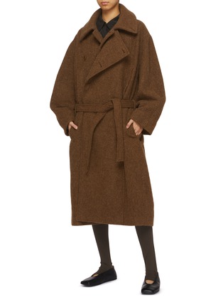 Figure View - Click To Enlarge - LEMAIRE - Asymmetrical Wool Alpaca Bathrobe Coat