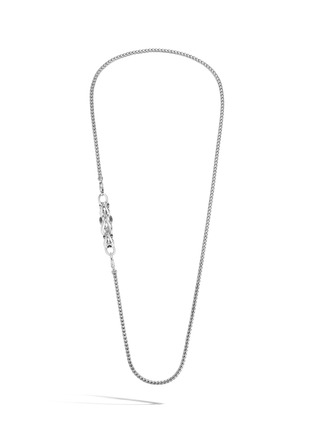 Detail View - Click To Enlarge - JOHN HARDY - Asli Classic Chain Aquamarine Kyanite Sterling Silver Double Row Necklace — Size 30