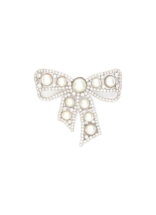 Main View - Click To Enlarge - JENNIFER BEHR - Braelyn Crystal Artificial Pearl Bow Brooch