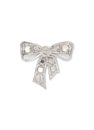 Figure View - Click To Enlarge - JENNIFER BEHR - Braelyn Crystal Artificial Pearl Bow Brooch