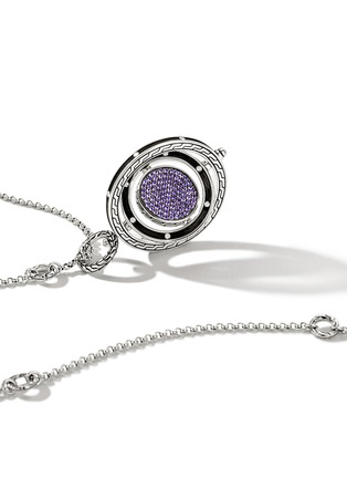  - JOHN HARDY - Moon Door Sterling Silver Amethyst Pendant Necklace — Size 28-30