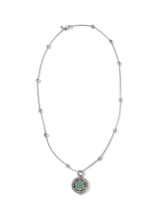 Main View - Click To Enlarge - JOHN HARDY - Moon Door Sterling Silver Emerald Pendant Necklace — Size 28-30