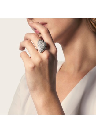  - JOHN HARDY - Classic Chain Diamond Sterling Silver Ring — Size 7