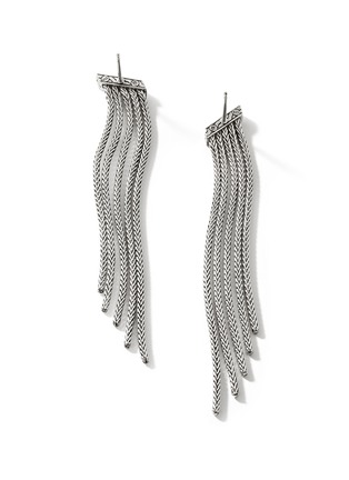 Detail View - Click To Enlarge - JOHN HARDY - Classic Chain Sterling Silver Tassel Earrings