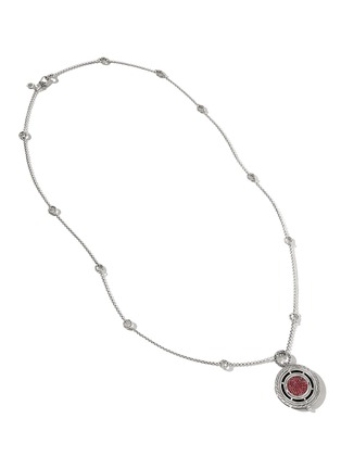  - JOHN HARDY - Moon Door Sterling Silver Ruby Pendant Necklace — Size 28-30