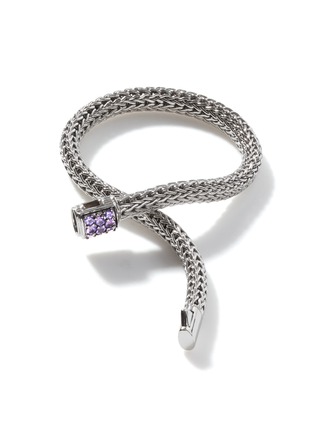 Detail View - Click To Enlarge - JOHN HARDY - Classic Chain Lava Sterling Silver Amethyst Bracelet — Size UM