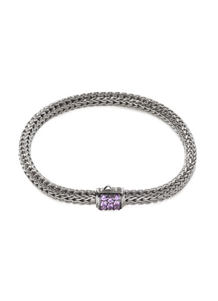 Main View - Click To Enlarge - JOHN HARDY - Classic Chain Lava Sterling Silver Amethyst Bracelet — Size UM